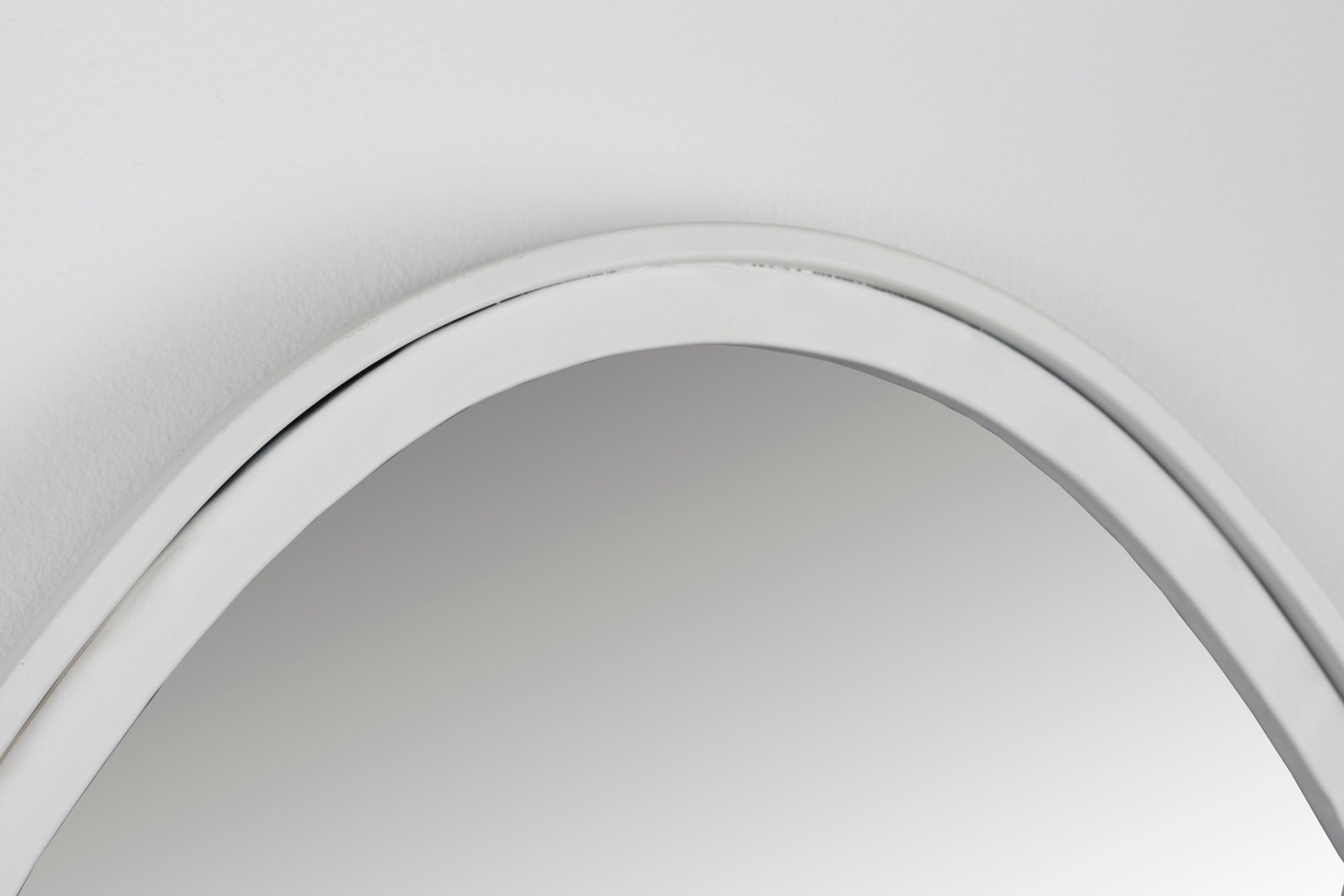 Miya White Oval Wall Mirror Large